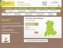 Tablet Screenshot of ecoconstructionauvergne.fr